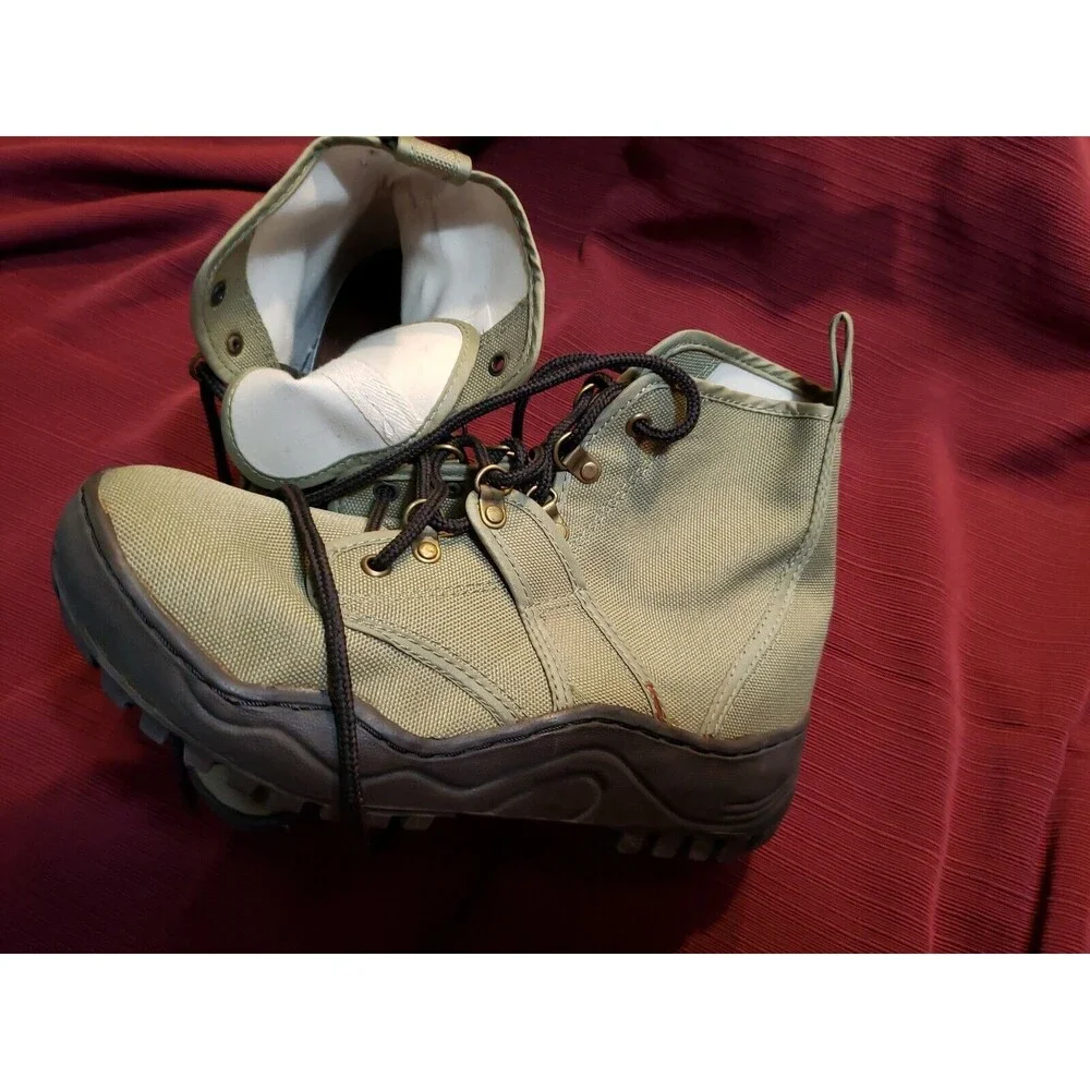 Canvas Lug Sole Wading Boots Olive Green Size 8 Flyfishing Fishing No Brand NWOT